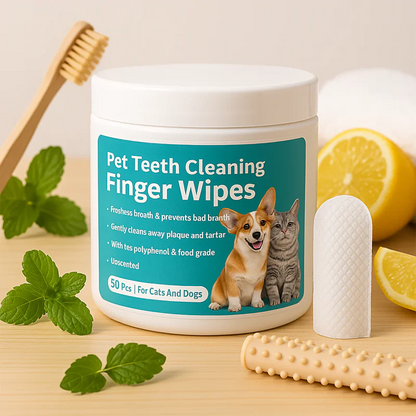ODALIT™ Pet Dental Wipes (50 Count) — Stop Bad Breath & Protect Your Pet’s Smile in 30 Seconds