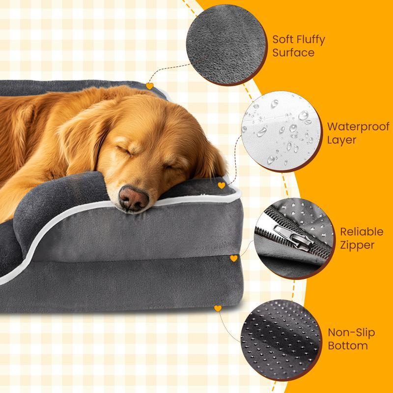 Orthopedic Memory Foam Dog Bed – Large, Washable & Waterproof