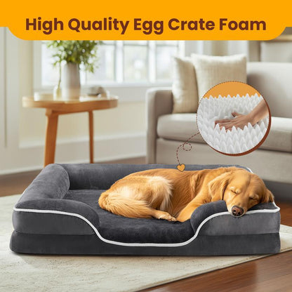 Orthopedic Memory Foam Dog Bed – Large, Washable & Waterproof