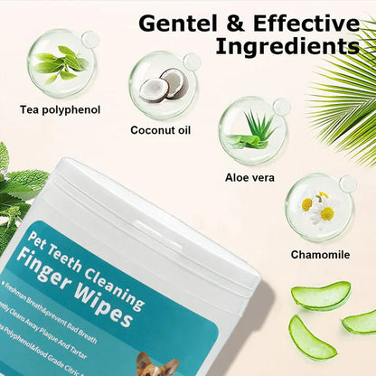 ODALIT™ Pet Dental Wipes (50 Count) — Stop Bad Breath & Protect Your Pet’s Smile in 30 Seconds