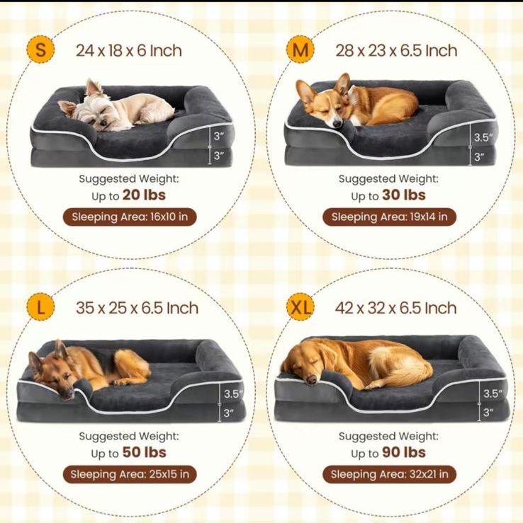 Orthopedic Memory Foam Dog Bed – Large, Washable & Waterproof