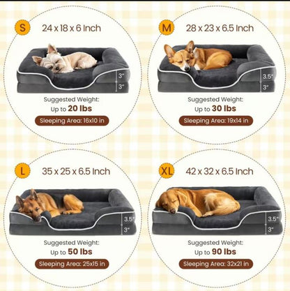Orthopedic Memory Foam Dog Bed – Large, Washable & Waterproof