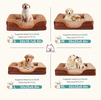 Orthopedic Memory Foam Dog Bed – Large, Washable & Waterproof